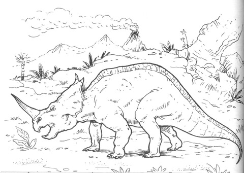 Centrosaurus Lambe Dinosaur Coloring Page